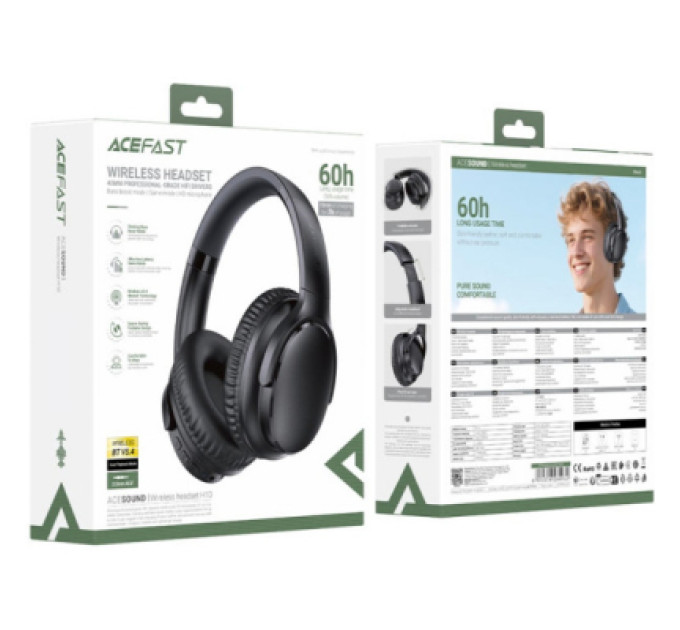 Acefast Навушники Acefast H10 Black (6974316284932)