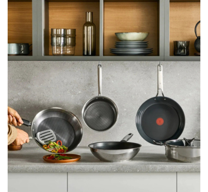 Tefal Сковорода Tefal ВОК Emotion+, 28см, чорний (E3271944)