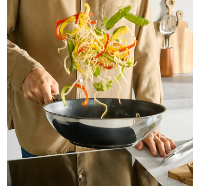 Tefal Сковорода Tefal ВОК Emotion+, 28см, чорний (E3271944)