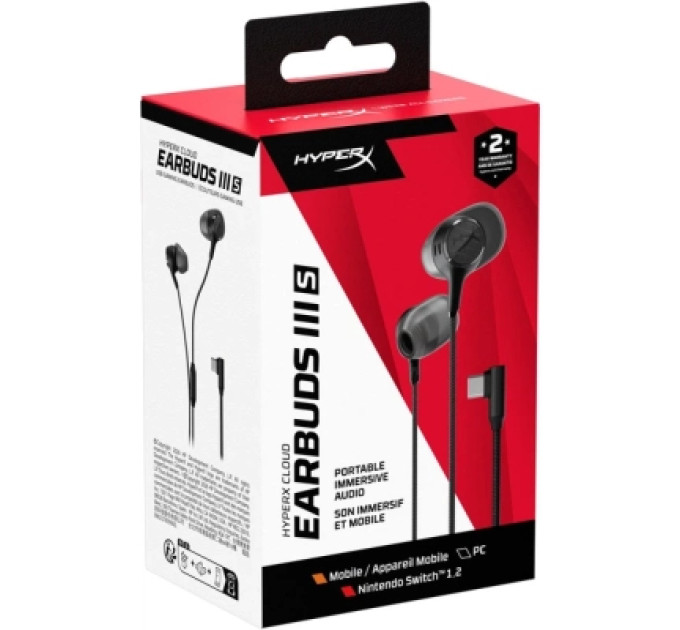 HyperX Навушники HyperX Cloud Earbuds III S Wired Black (BN7S1AA)