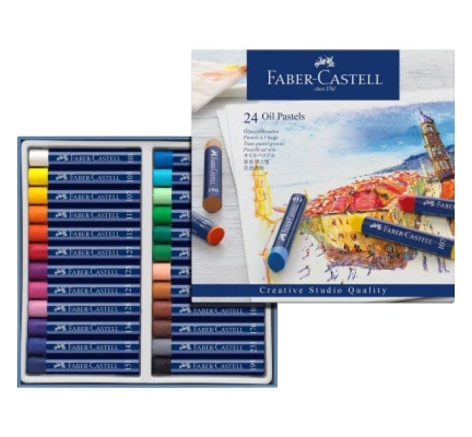Faber-Castell Пастель Faber-Castell Oil Pastels, 24 кольори, 127024 (5520)