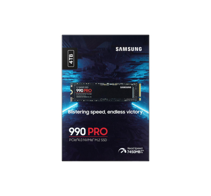 Samsung SSD-накопичувач  Samsung 990 Pro 2280 PCIe 4.0 x4 NVMe 2.0 (MZ-V9P4T0BW)