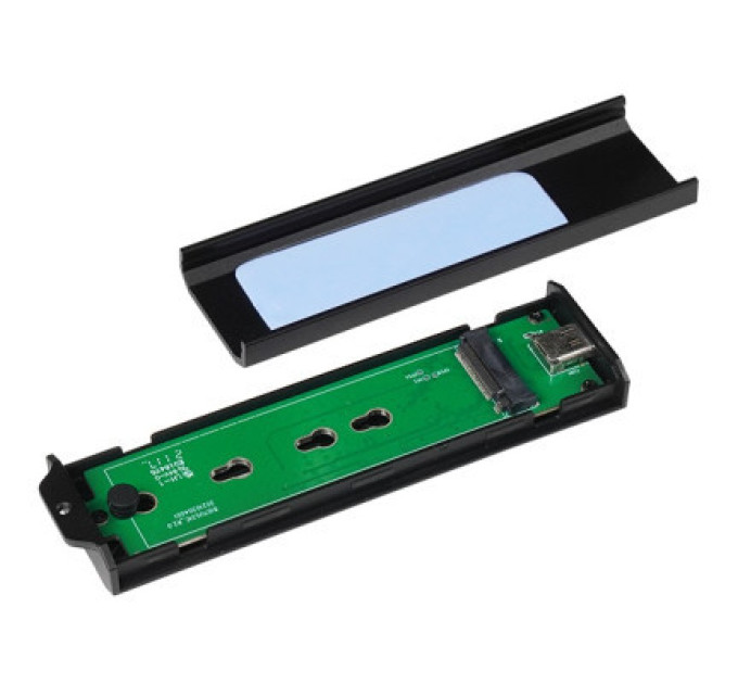 Кишеня зовнішня Chieftec M.2 PCIe NVMe/SATA SSD CEB-M2C-TLE USB 3.2 Gen2 Type-C Tool-Less Alum/Plastic (CEB-M2C-TLE)