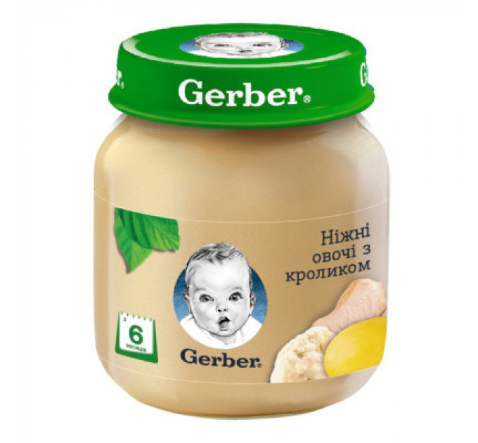 Дитяче пюре Gerber Кролик Ніжні овочі 130 г (7613036011259)