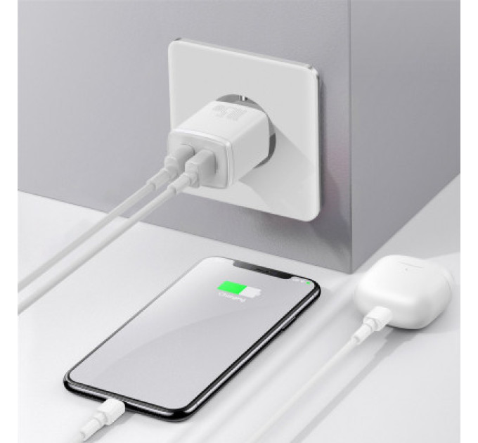 Зарядний пристрій Baseus Compact Charger 2U White (CCXJ010202)