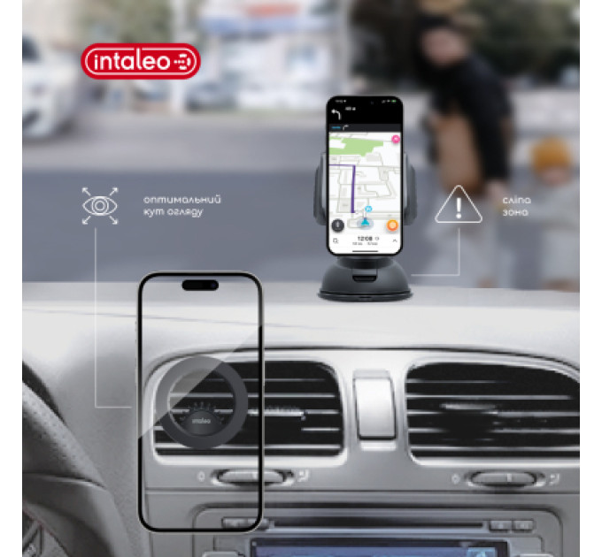 Універсальний автотримач Intaleo CM06GG 20xN52 for MagSafe (1283126576058)