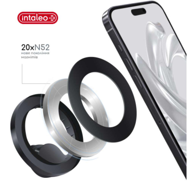 Універсальний автотримач Intaleo CM06GG 20xN52 for MagSafe (1283126576058)