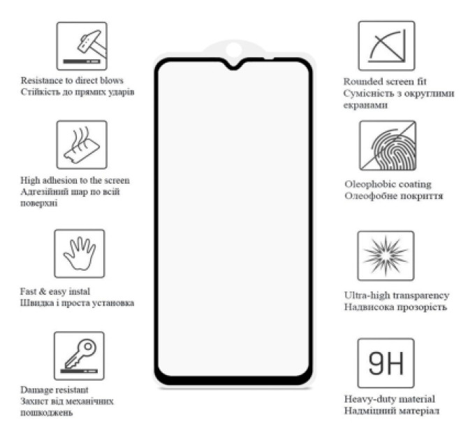 Скло захисне Drobak Matte Ceramics Anty Spy Samsung Galaxy A34 (676713)