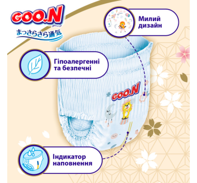 Підгузки GOO.N Premium Soft Трусики 12-17 кг Розмір 5 XL 36 шт (F1010101-158)