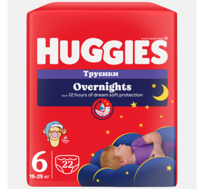 Підгузки Huggies Overnights Pants Трусики 6 15-25 кг 22 шт. (5029053581101)