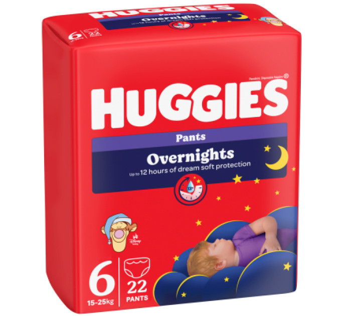 Підгузки Huggies Overnights Pants Трусики 6 15-25 кг 22 шт. (5029053581101)
