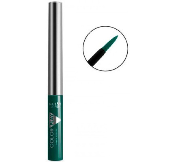 Підводка для очей Maxi Color Play Eyeliner Рідка 01 - Зелена (4823097100615)