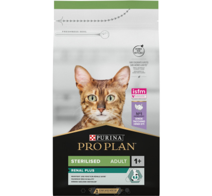 Сухий корм для кішок Purina Pro Plan Sterilised Adult 1+ Renal Plus Для дорослих стерилізованих З індичкою 1.5 кг (7613033566592)