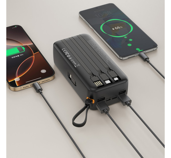 Універсальна мобільна батарея XO PR280 30000mAh 10W Black