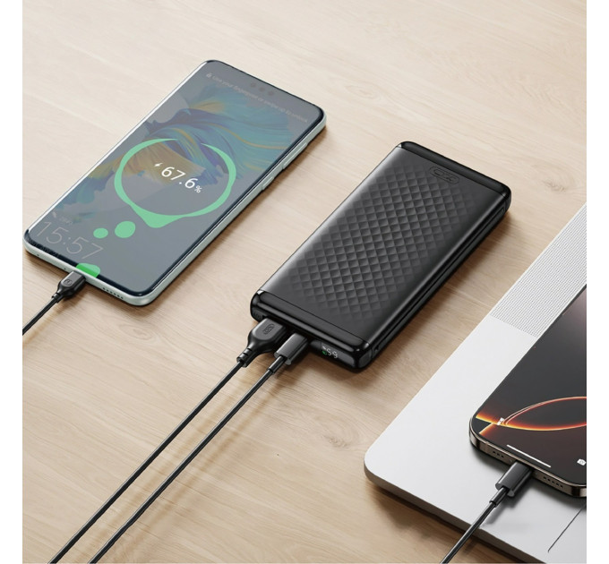 Універсальна мобільна батарея XO PB308 10000mAh 22.5W Black