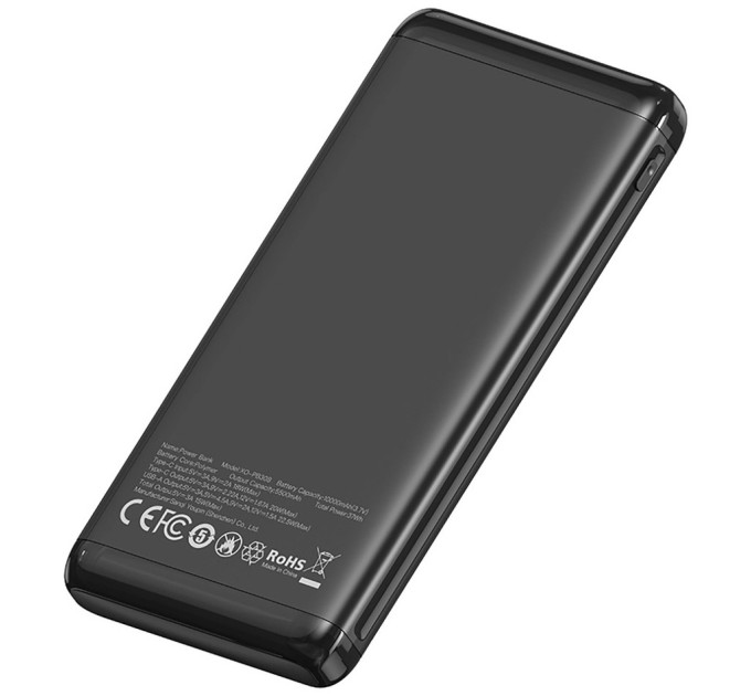 Універсальна мобільна батарея XO PB308 10000mAh 22.5W Black