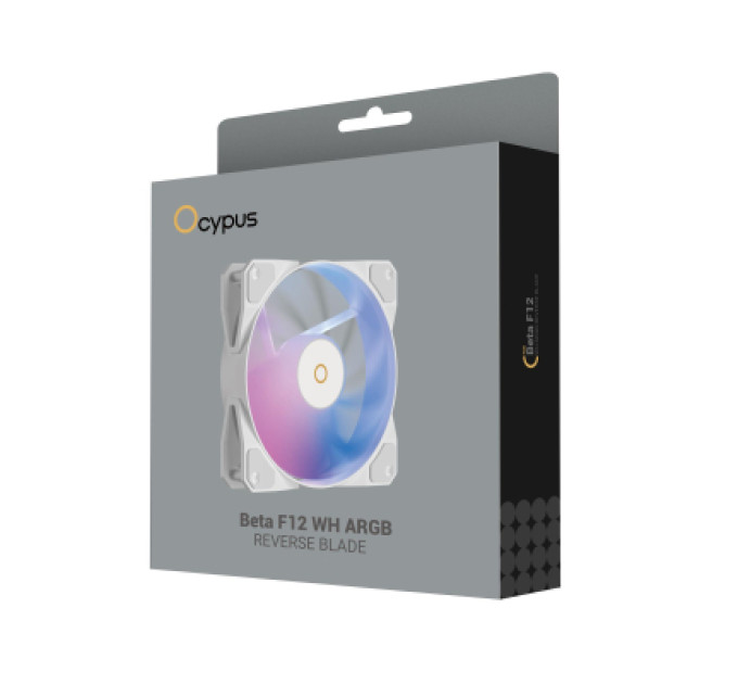 Кулер до корпусу OCYPUS BETA F12 WH ARGB REVERSE BLADE (BETA-F12-WH1AM01X-GL)