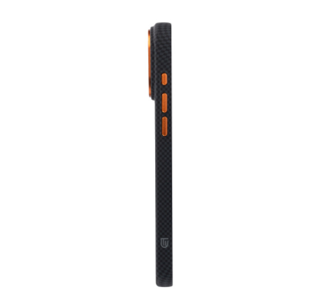 Чохол до мобільного телефона Armorstandart LikeCarbon2 SE MagCase Apple iPhone 17 Pro Max Kevlar Black Orange (ARM89165)