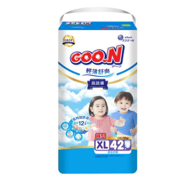 Підгузки GOO.N Slim & Comfortable Розмір 5 XL 12-17 кг 42 шт (21001093)