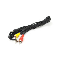 Кабель мультимедійний 3.5mm M to 3xRCA M 1.0m AV black Voltronic (YT-3.5(M)/3хRCA(M)-1.0CCA)