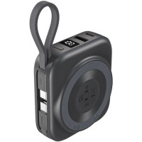 Батарея універсальна Choetech Magnetic Wireless 10000mAh, 22.5W, PD, build USB-C, Apple Watch charger (B697C-BKGY)