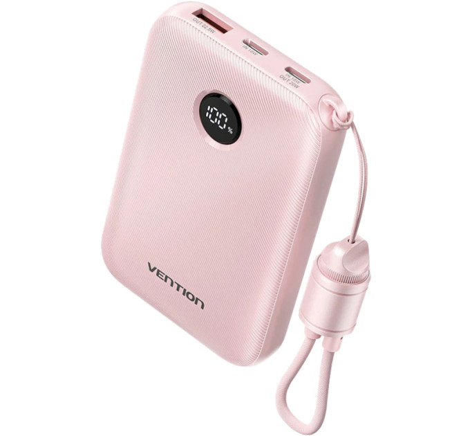 Vention Батарея універсальна Vention 10000mAh, 22.5W, PD, QC, Pink (FKAP0-C)
