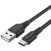 Vention Дата кабель USB 2.0 AM to Type-C 1.5m 3.0A (18W) PVC black Vention (CTHBG)