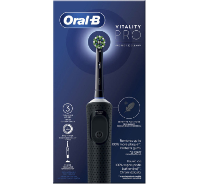 Oral-B Електрична зубна щітка Oral-B D103.413.3 PRO Black
