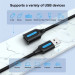 Дата кабель USB 2.0 AM/AF 2.0m black Vention (CBIBH)