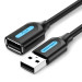 Дата кабель USB 2.0 AM/AF 2.0m black Vention (CBIBH)