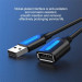 Дата кабель USB 2.0 AM/AF 2.0m black Vention (CBIBH)