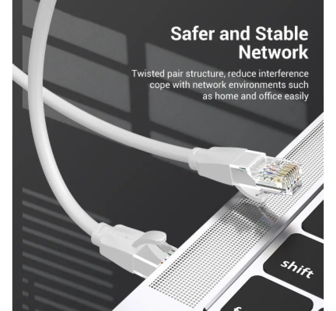Патч-корд Cat.6 UTP Patch Cable 2M Gray VENTION (IBEHH)