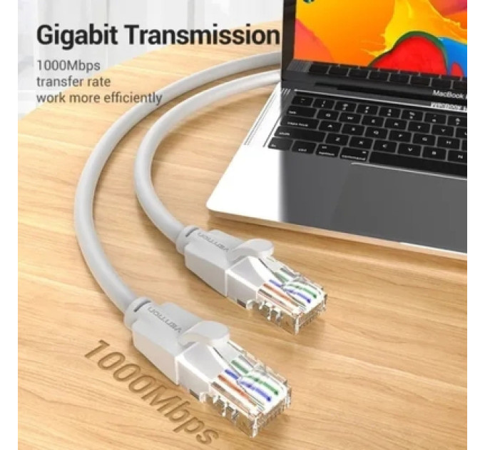 Патч-корд Cat.6 UTP Patch Cable 2M Gray VENTION (IBEHH)