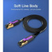 Патч-корд Flat Cat.7 Patch Cable 3M Black VENTION (ICABI)