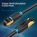 Патч-корд Cat.8 SFTP Patch Cable 0.5M Black VENTION (IKABD)
