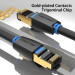 Патч-корд Cat.8 SFTP Patch Cable 0.5M Black VENTION (IKABD)