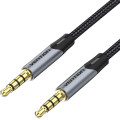 Vention Кабель мультимедійний TRRS 3.5MM Male to Male Aux Cable 1M Gray VENTION (BAQHF)