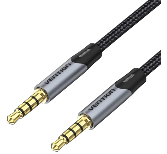 Vention Кабель мультимедійний TRRS 3.5MM Male to Male Aux Cable 1M Gray VENTION (BAQHF)