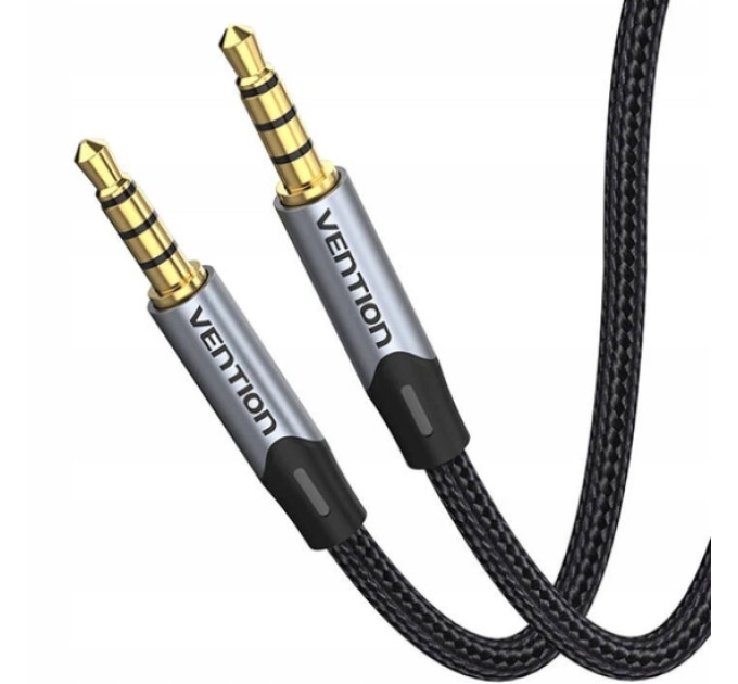 Vention Кабель мультимедійний TRRS 3.5MM Male to Male Aux Cable 1M Gray VENTION (BAQHF)