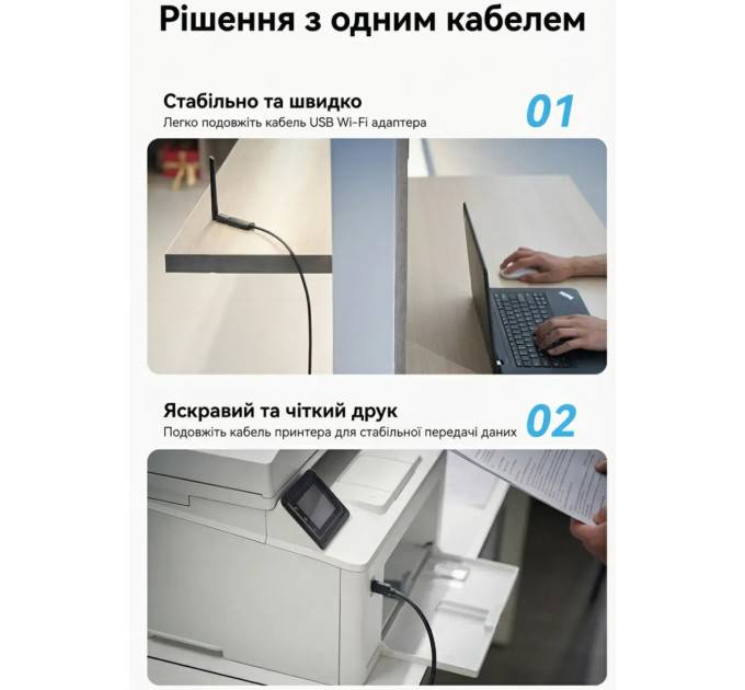 Vention Дата кабель USB 2.0 Type-A Male to Type-A Female Active Extension Cable 10M Black VENTION (CBKBL)