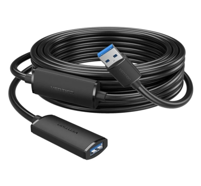 Vention Дата кабель USB 3.0 Type-A Male to Type-A Female Active Extension Cable 5M Black VENTION (CBMBJ)