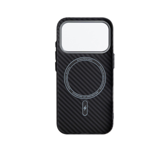 Чохол до мобільного телефона Armorstandart LikeCarbon2 MagCase Apple iPhone 17 Pro Carbon Black (ARM86258)