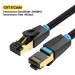 Патч-корд Cotton Braided Cat.8 SFTP Patch Cable 2M Black Vention (IKGBH)