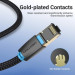 Патч-корд Cotton Braided Cat.8 SFTP Patch Cable 2M Black Vention (IKGBH)