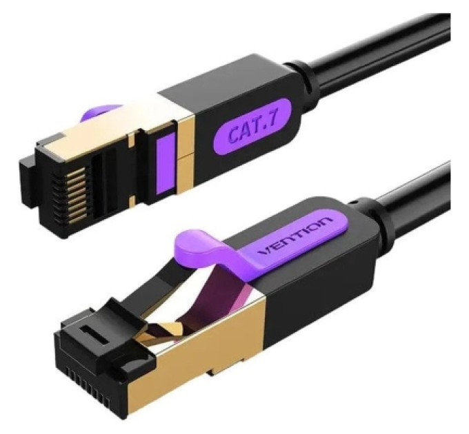 Патч-корд Cat.7 SFTP Patch Cable 10M Black Vention (ICDBL)