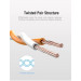 Патч-корд Cat.6A SFTP Patch Cable 0.5M Yellow Vention (IBHYD)
