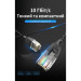 Патч-корд Cat.6A UTP Patch Cable 0.5M Black Slim Type Vention (IBIBD)
