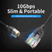 Патч-корд Cat.6A UTP Patch Cable 1M Black Slim Type Vention (IBIBF)