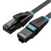Патч-корд Flat Cat.6 UTP Patch Cable 2M Black Vention (IBJBH)