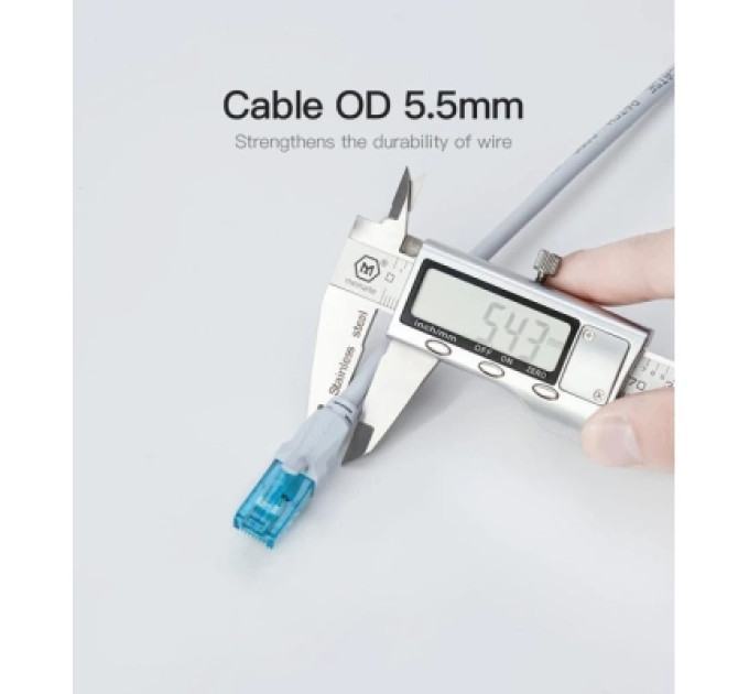 Патч-корд Cat.5E UTP Patch Cable 0.75M Blue Vention (VAP-A10-S075)